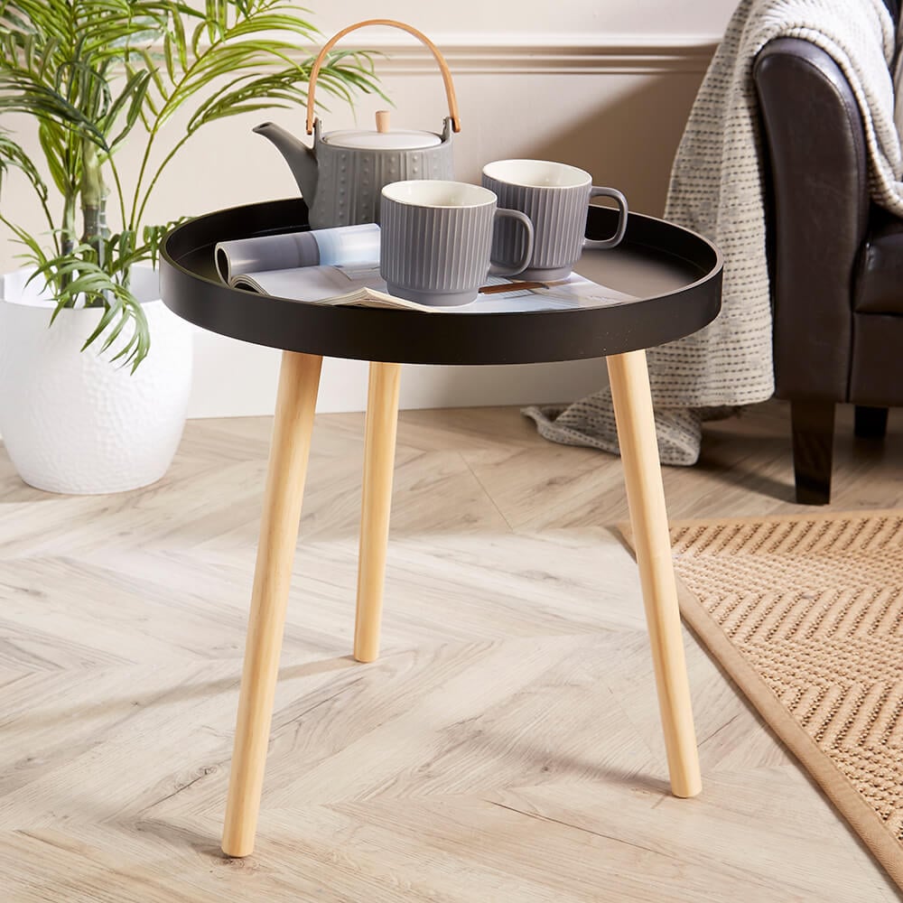 Home Source Marlow Black Accent Side Table Image 5