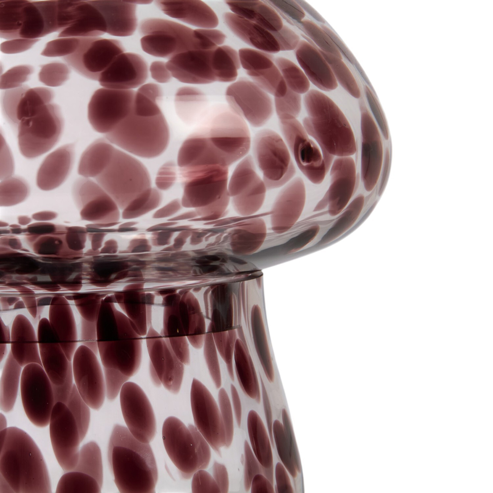 Tortoise Shell Glass Mushroom Jar Plum Image 4