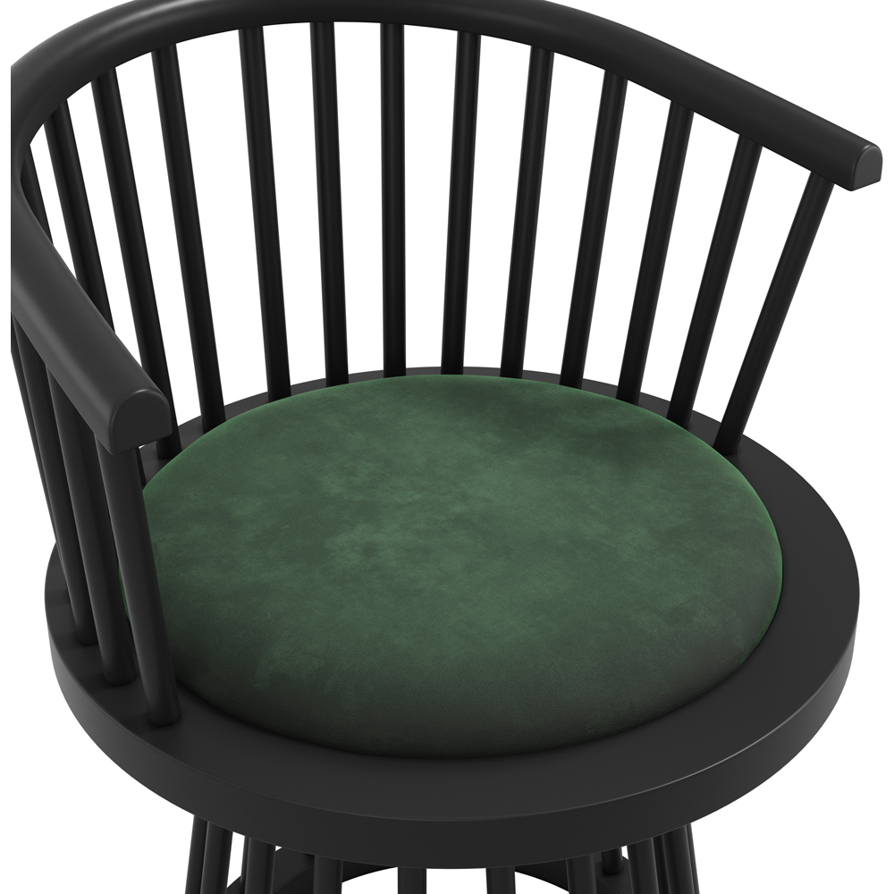 LPD Home Lina Forest Green and Black Dining Chair Image 6