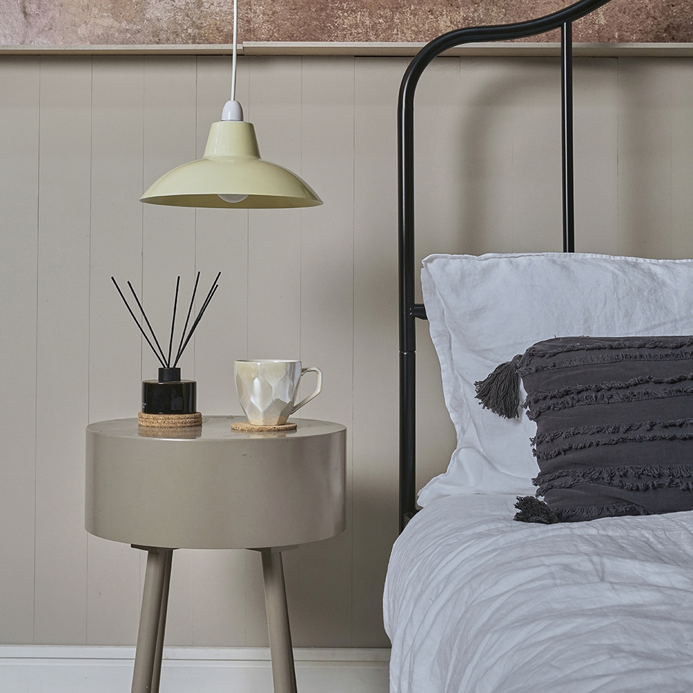 ValueLights Civic Cream Retro Pendant Light Shade Image 6