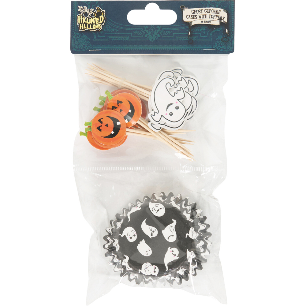 Ghost Cupcake Cases with Toppers Image 2