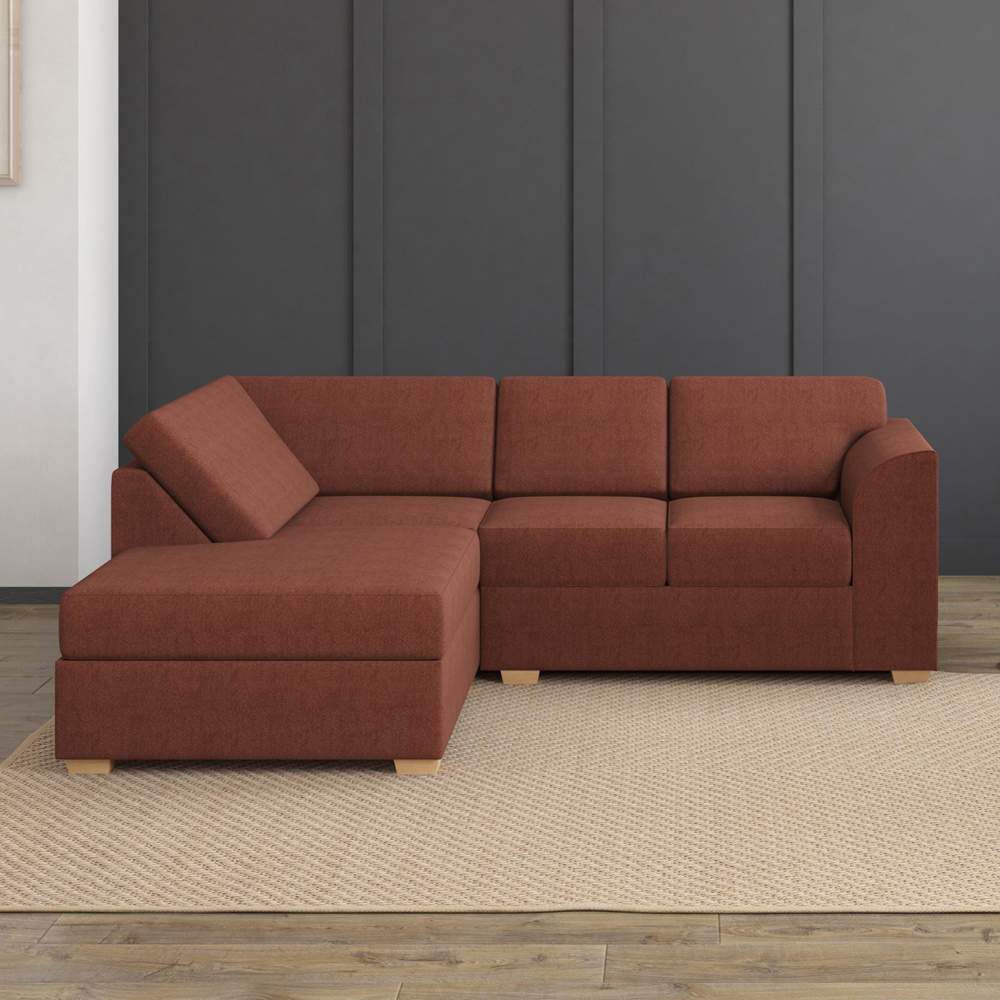 Modo 3 Seater Venice Brick Left Hand Fixed Back L-Shape Corner Sofa Image 6