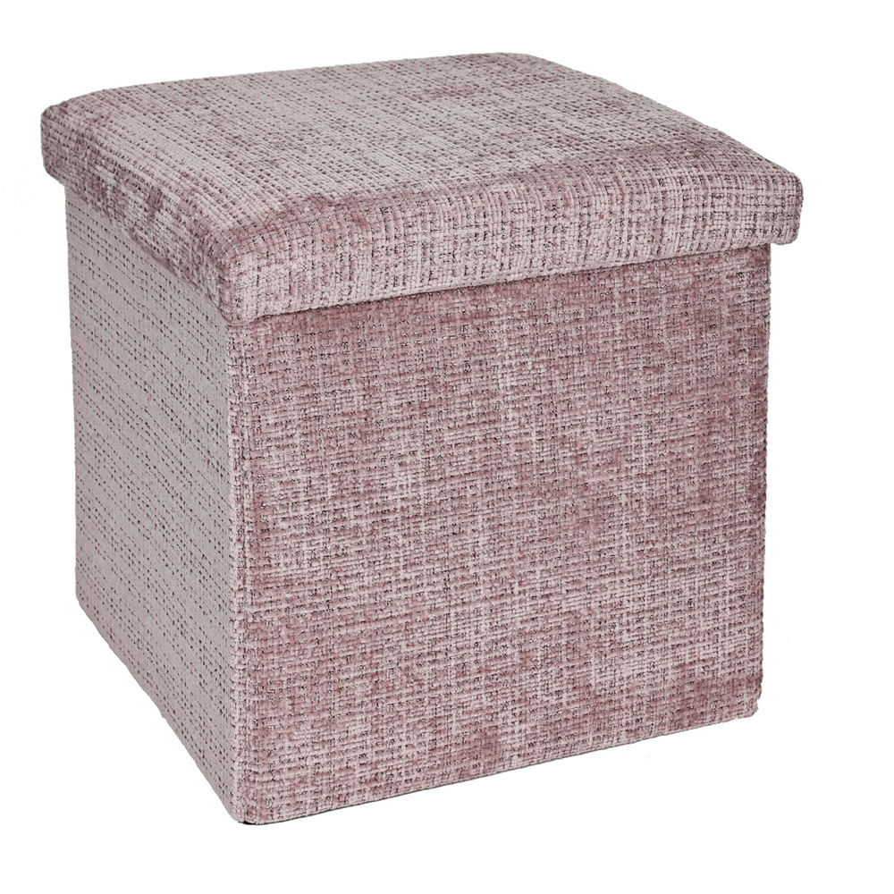 Chenille Storage Box Pink Image 2