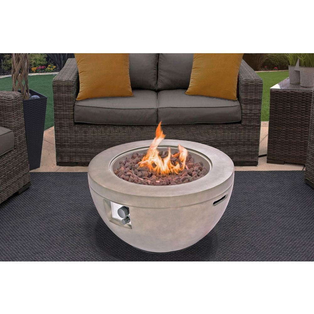 Centurion Tabiti Light Grey Lavish Patio Gas Fire Pit with Stone Finish Image 7
