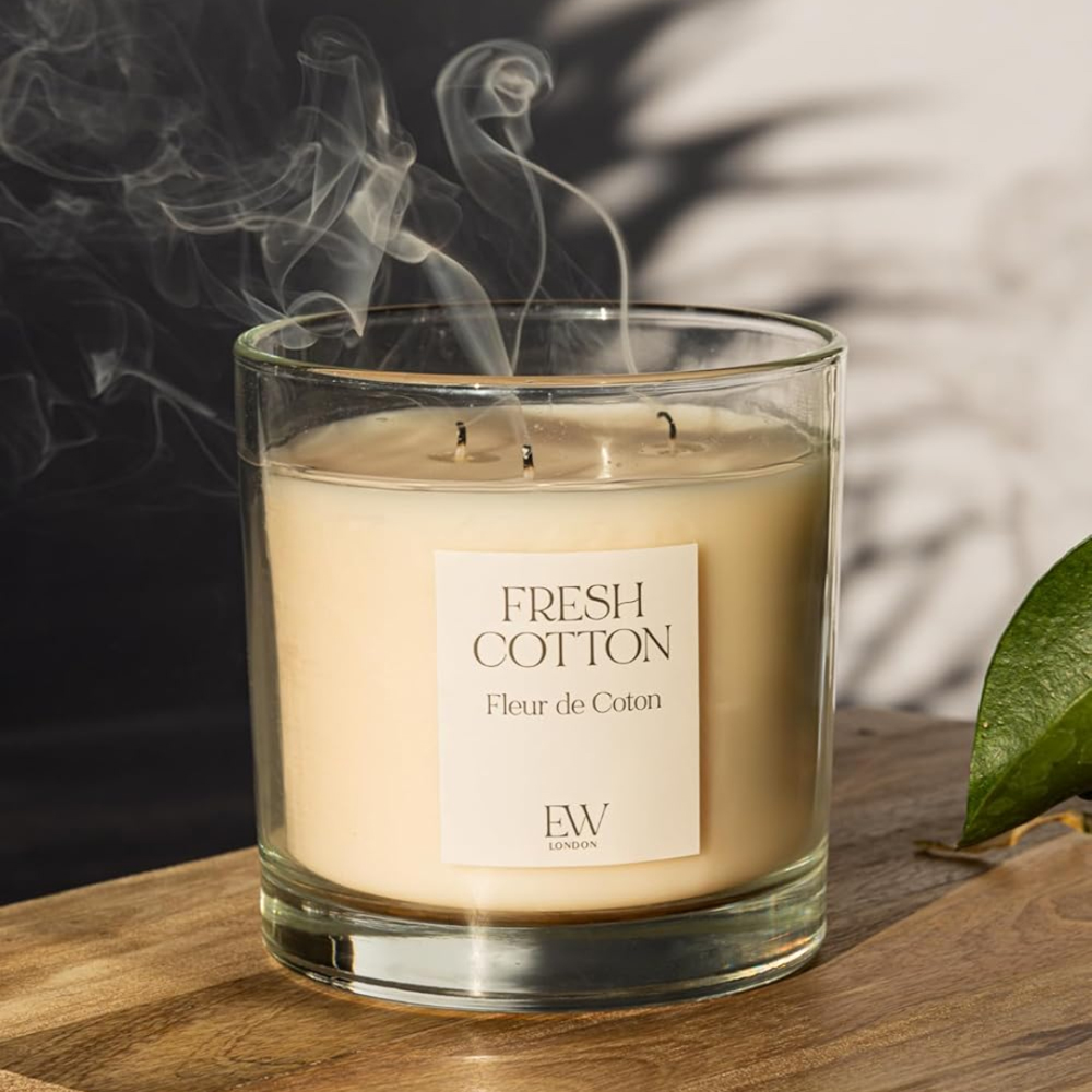 Marco Paul Fresh Cotton Scented Candle Jar Glass Image 2