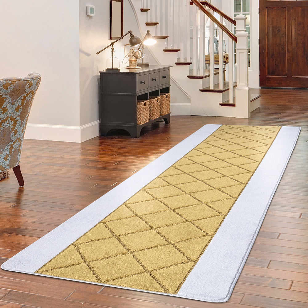 Smart Living Carmela Ochre Gel Back Non-Slip Door Mat 50 x 80cm Image 2
