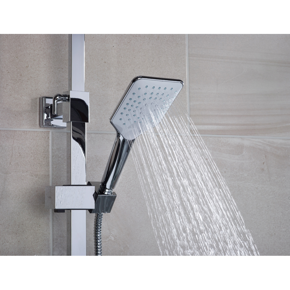 Bristan Craze Cool Touch Chrome Thermostatic Waterfall Bar Mixer Shower with Handset Image 4