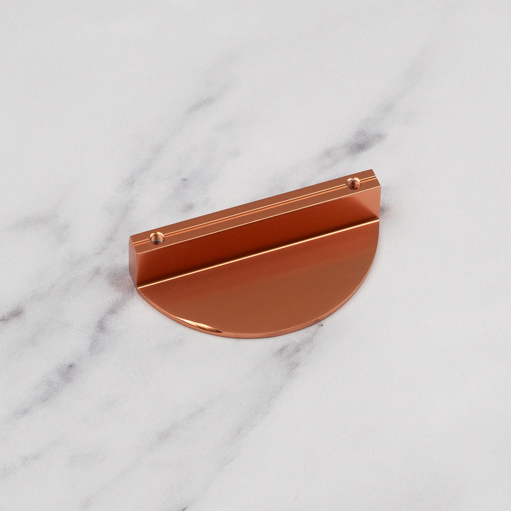Handle & Home Rose Gold Half Moon Handle 64mm Image 4