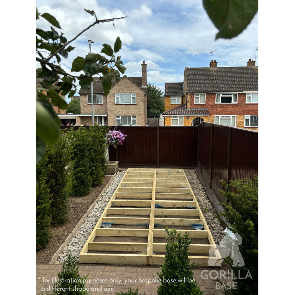 Shire Gorilla Base PRO H Bespoke Installed 325 to 432 sq ft Garden Building Base with Groundscrews Image 7