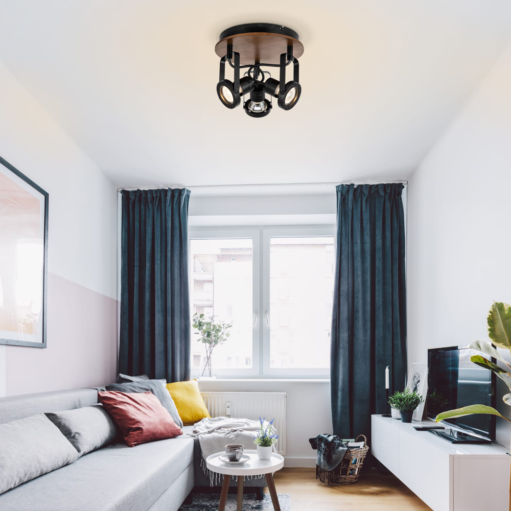 Cosylyte Riverton Matt Black 3 Light Spotlight Image 6