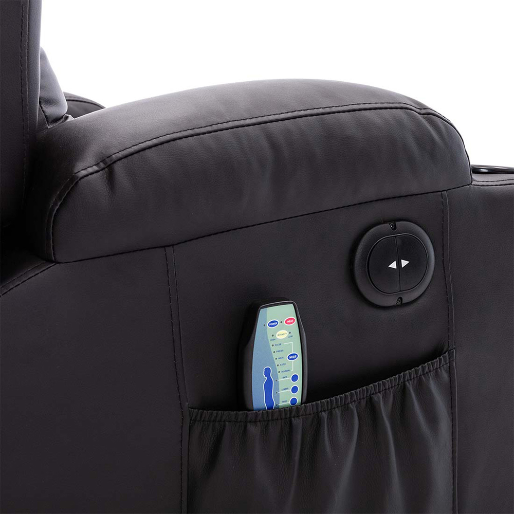 Furniture Online Caesar Black Bonded Leather Electric Recliner Chair Image 7