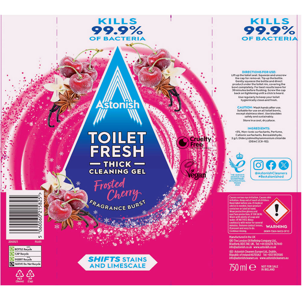 Astonish Toilet Fresh Gel Frosted Cherry Image 2