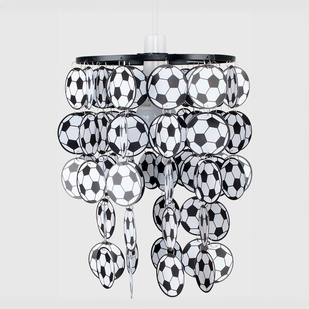 ValueLights Football Black and White Droplet Ceiling Pendant Lamp Shade Image 3