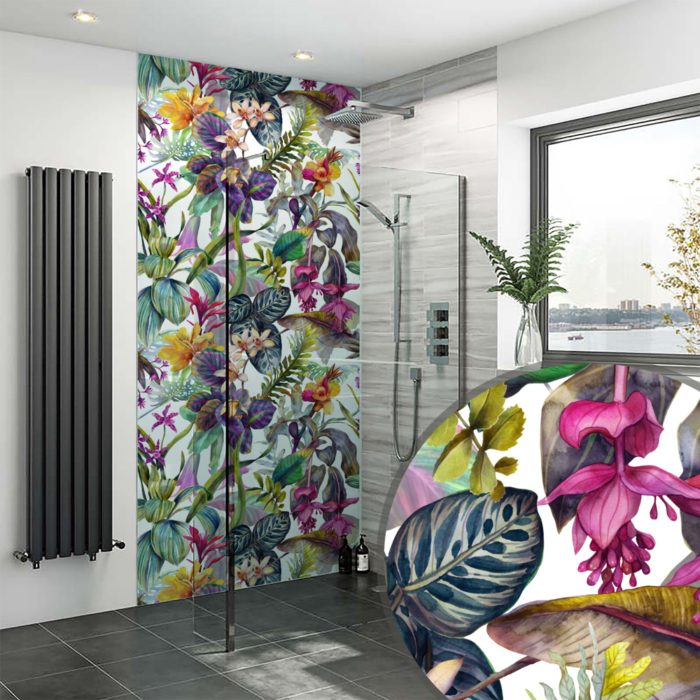 Splashbax Premium Artisan Floral Dream Acrylic Bathroom Wall Panel 2400 x 900mm Image 3