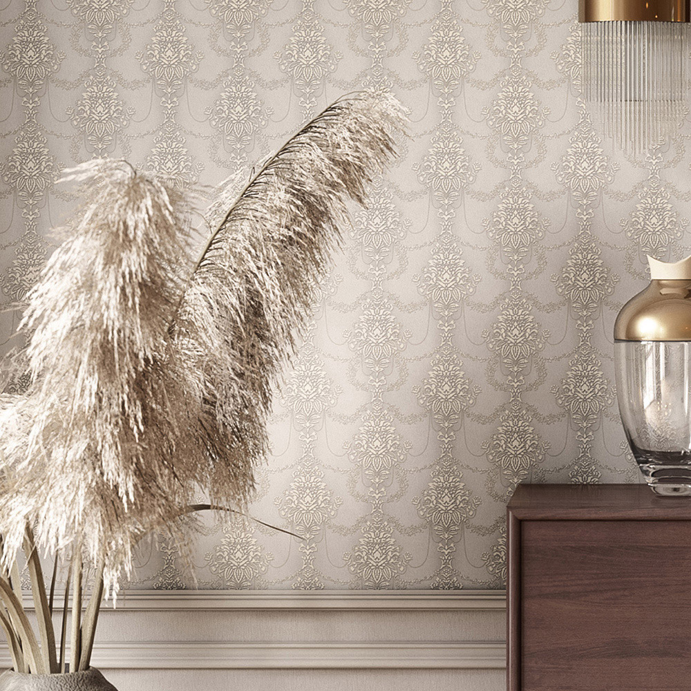 Erismann Timeless Damask Textured Vinyl Wallpaper Image 4