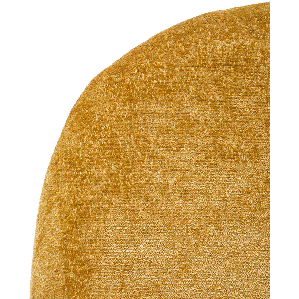Living and Home Modern Yellow Chenille Upholstered Lounge Chair Image 6