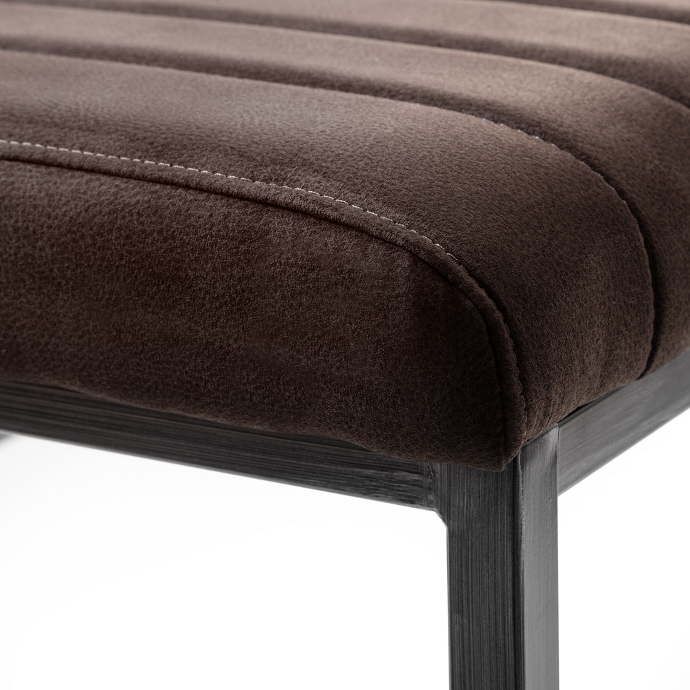 Julian Bowen Brooklyn 2 Seater Charcoal Dining Bench Image 5