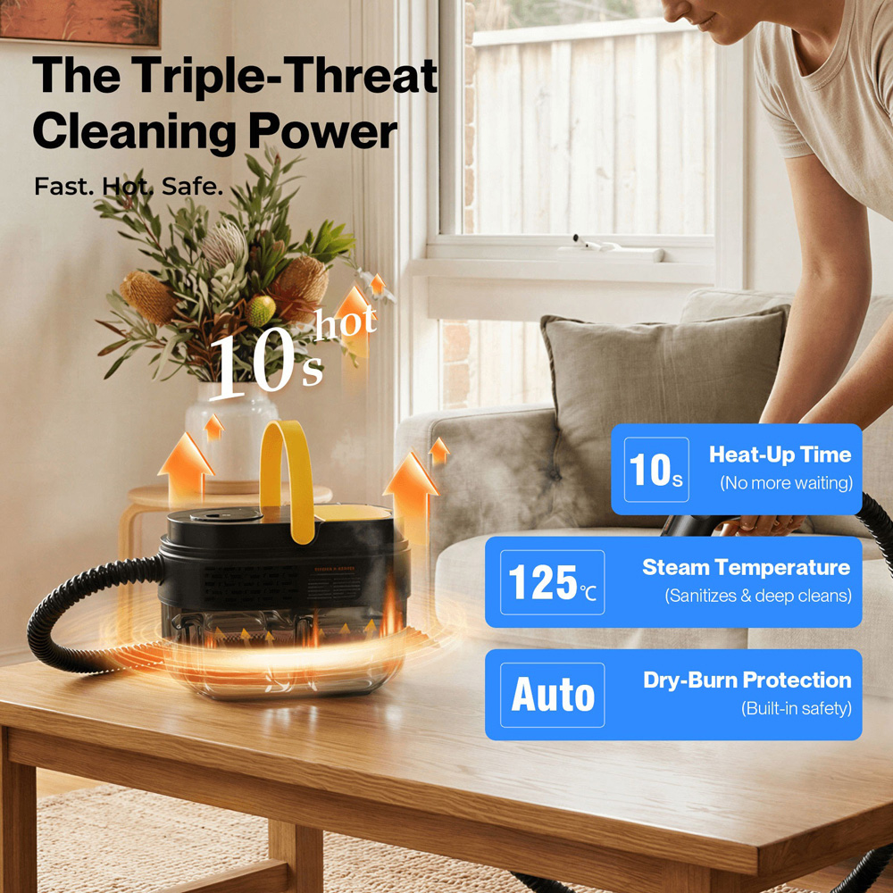 Spector SM2005-BK-UK High Temperature Steam Cleaner with Accessories 1500W Image 7