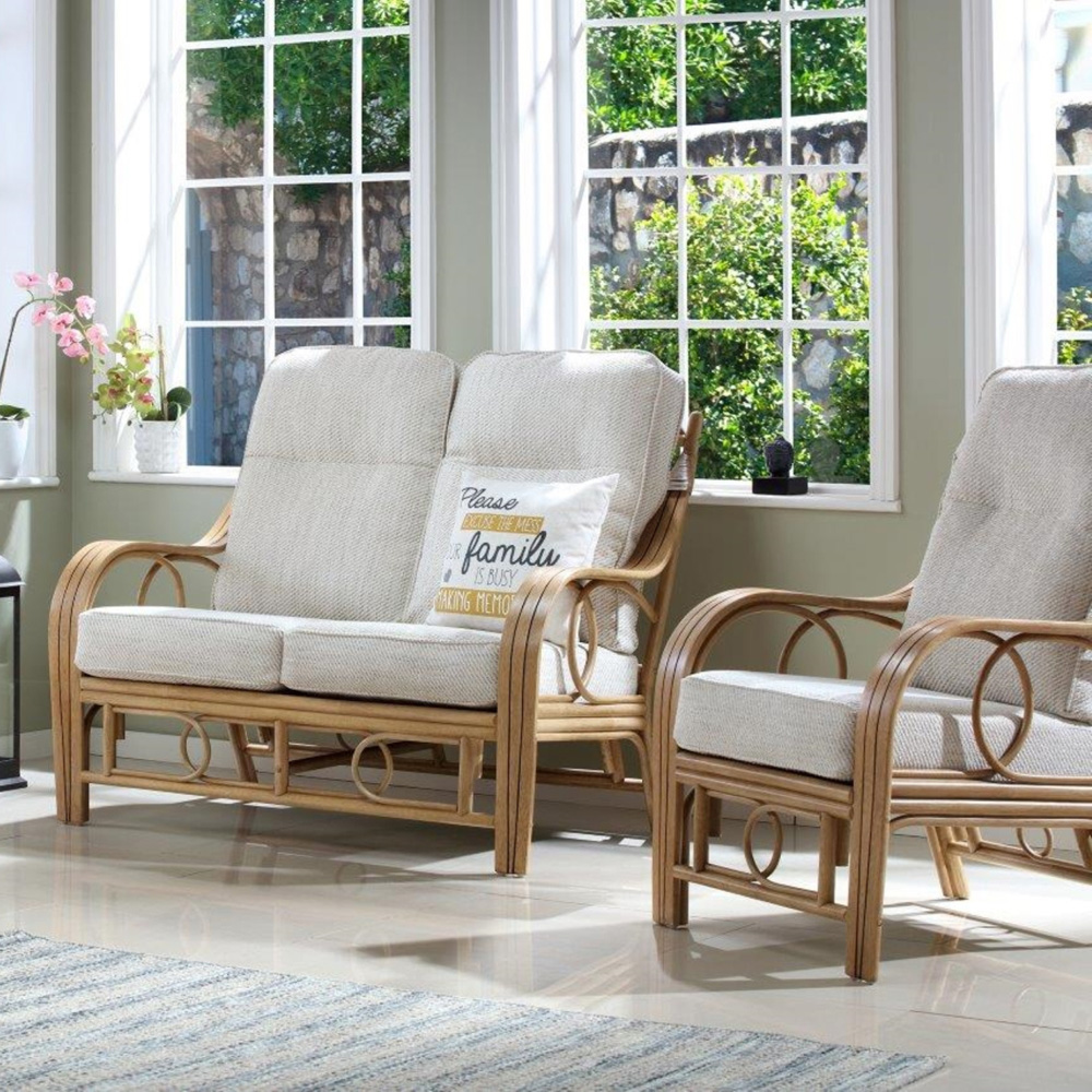 Desser Furniture Madrid 4 Seater Light Oak Jasper Sofa Set Image 6