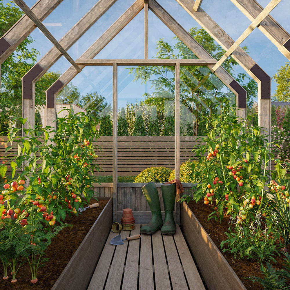 Palmako Emilia 7.9 x 8ft Glasshouse Image 7