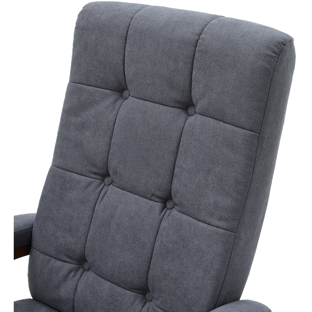 Living and Home Textured Velvet Lounge Recliner with Footrest Image 8