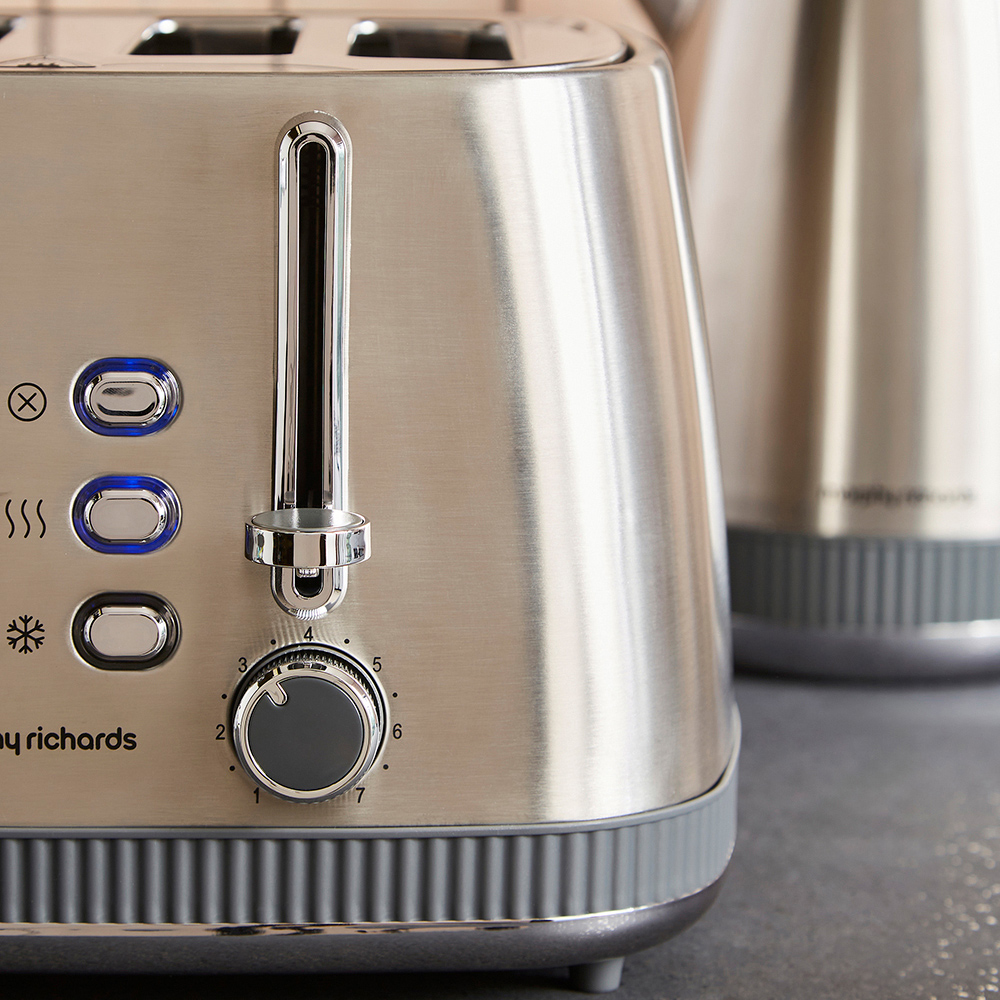 Morphy Richards Mexborough 242902 Grey Trim Stainless Steel 4 Slice Toaster Image 5