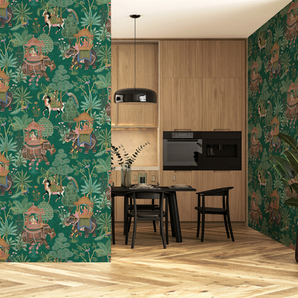 Esselle Home Emperor's Garden Emerald Multicoloured Wallpaper Image 5