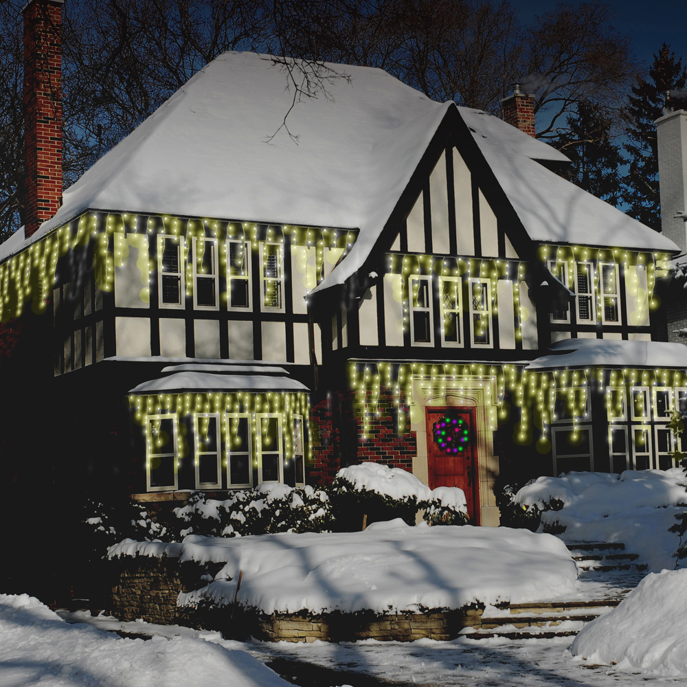 The Christmas Workshop 480 LED Warm White Icicle String Light Image 4