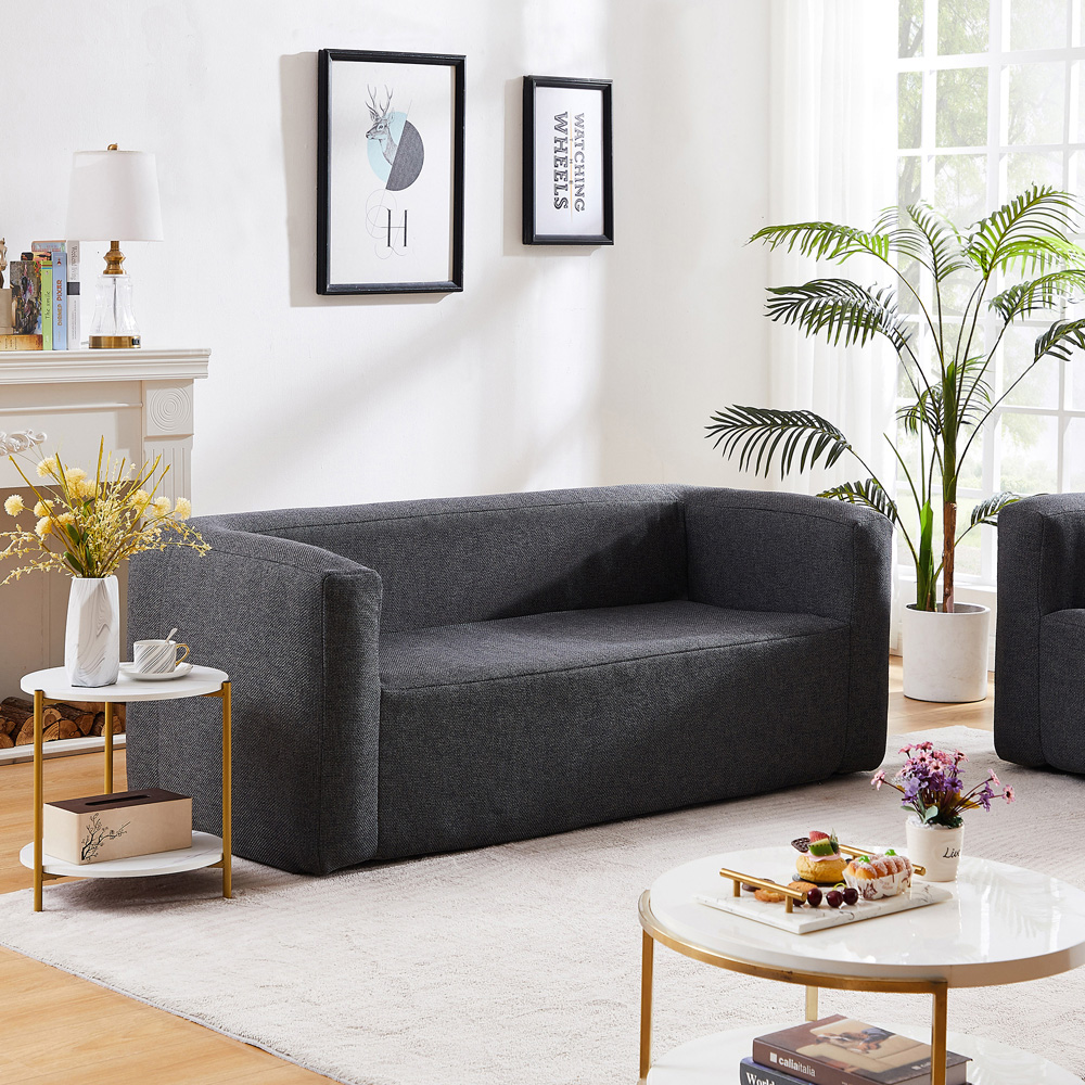 Wave Spas 4 Seater Dark Grey Inflatable Flocked Sofa and Chair Set Image 3