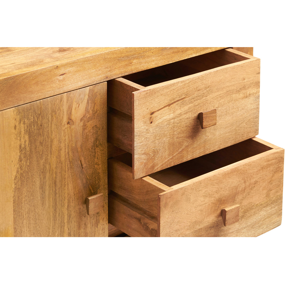Brooklyn Napoli Toko Single Door 3 Drawer Light Mango Sideboard Image 5