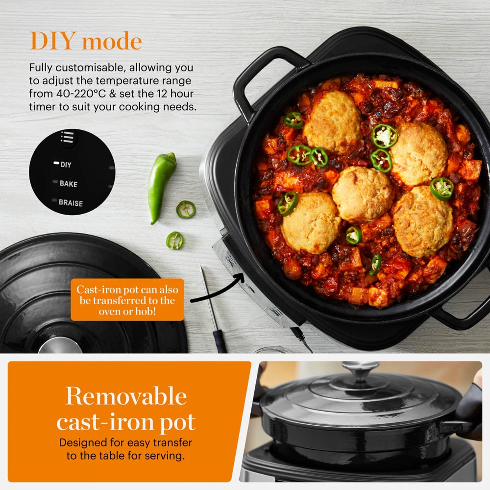 Good Food GF16012 12 in 1 Cast Iron Multi Cooker 5.5L Image 4