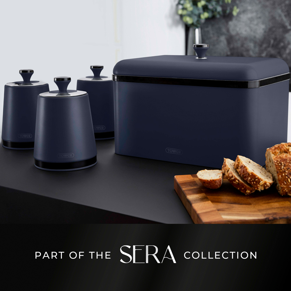 Tower Sera Midnight Blue 3 Piece Kitchen Canister Set Image 7