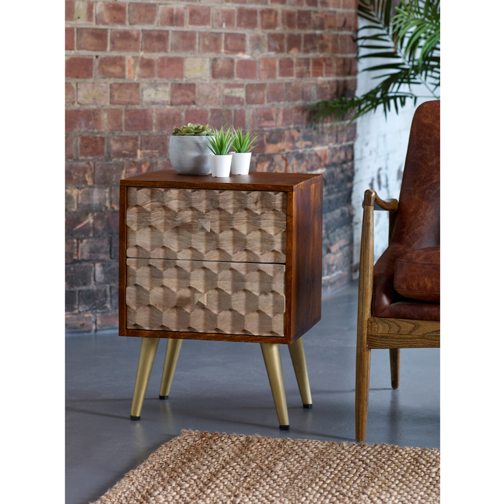 Brooklyn Cotati 2 Drawer Side Table Image 6