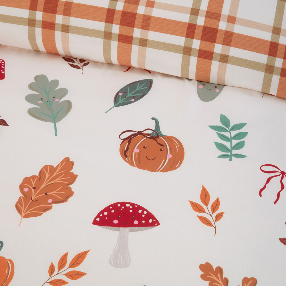 Autumn Friends Duvet Set Rust King Image 6