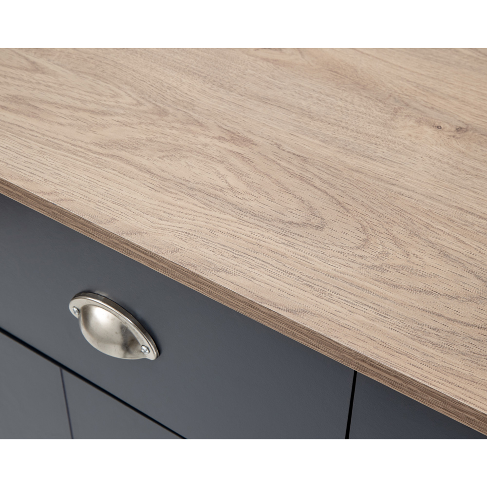 GFW Kendal 2 Door 2 Drawer Slate Blue Compact Sideboard Image 9