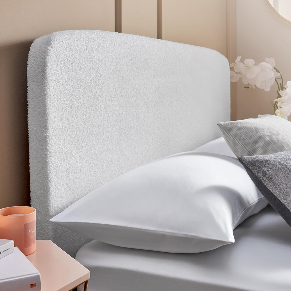 Home Treats Double Boucle and White Plush Ottoman Storage Bed Image 2