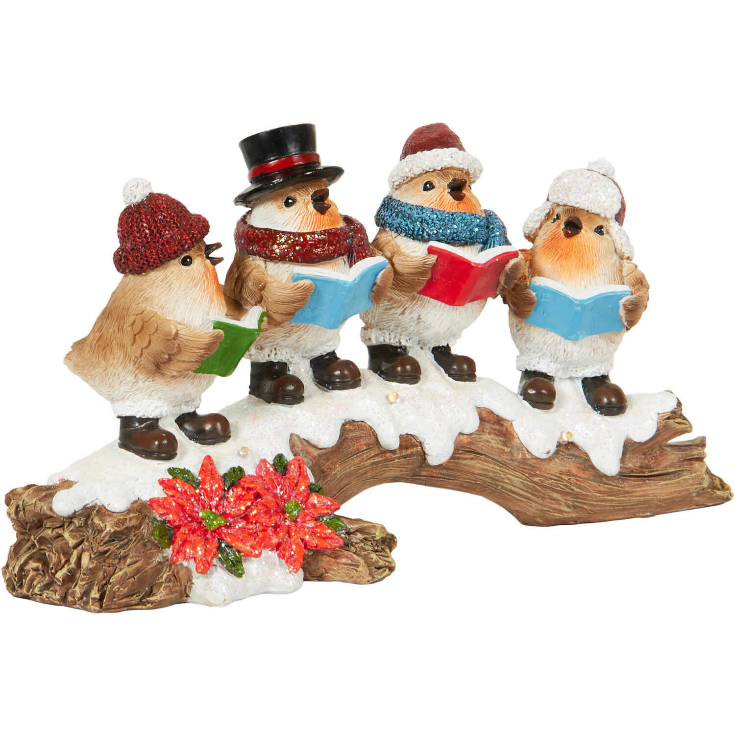 LED Carol Singing Robins Image 4