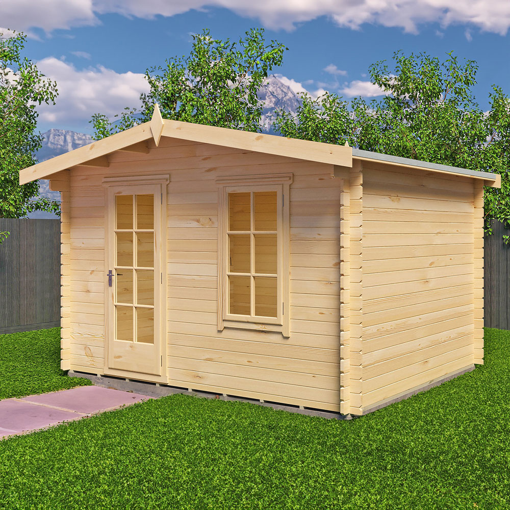 Shire Bucknells 12 x 10ft Pressure Treated Log Cabin Image 2