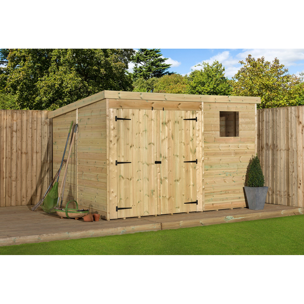 Empire Sheds 4000 10 x 8ft Double Door Tongue and Groove Pent Garden Shed Image 3