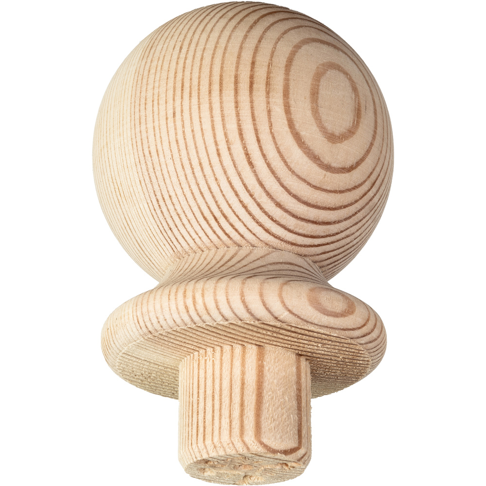 Blueprint Joinery Cambridge Ball Pine Newel Post Cap 90mm Image 2