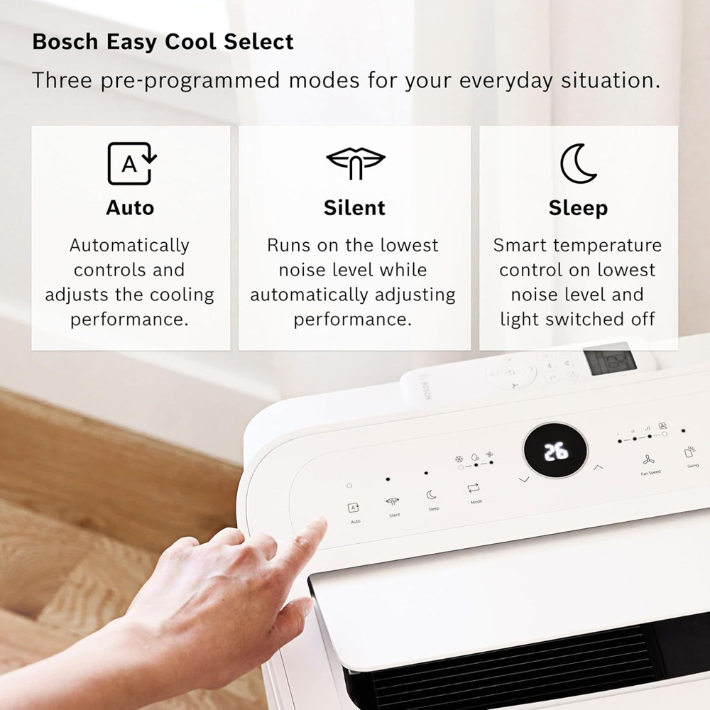 Bosch Cool 2000 3-in-1 White 2.6 kW Portable Air Conditioner with Remote Control Image 2