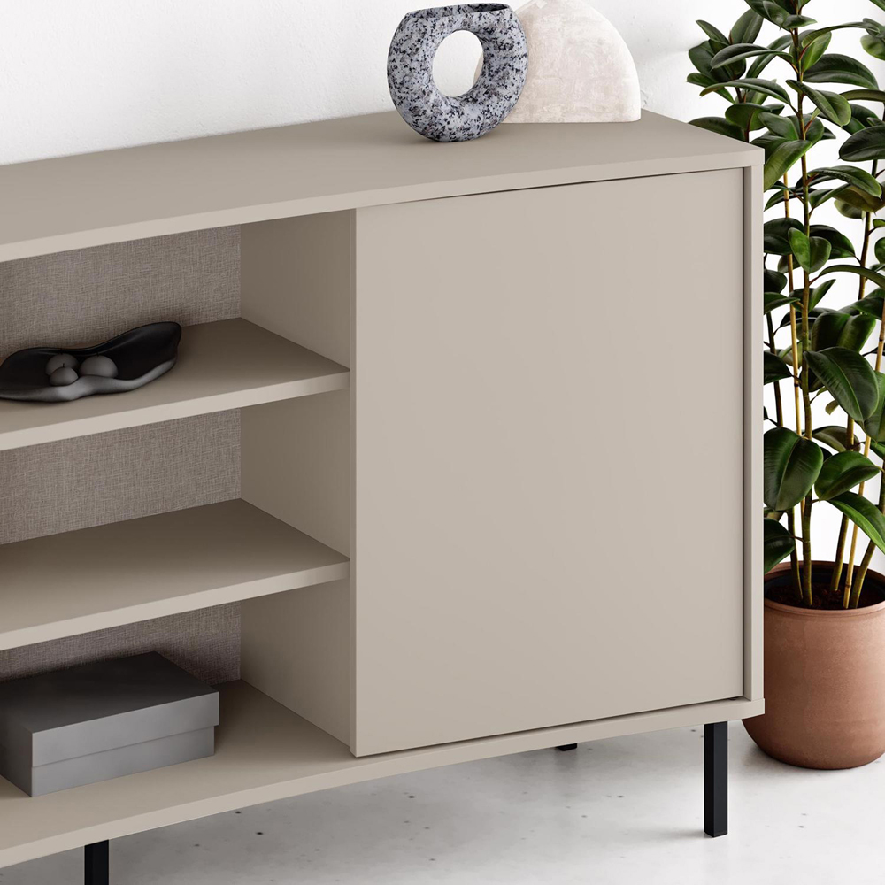 FWStyle Frem 2 Door Sandstone Curved Sideboard Image 5