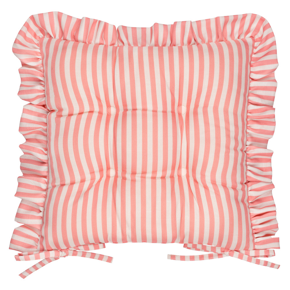 Wylder Millie Pink Ruffle Seat Pad 40 x 40cm 2 Pack Image 3