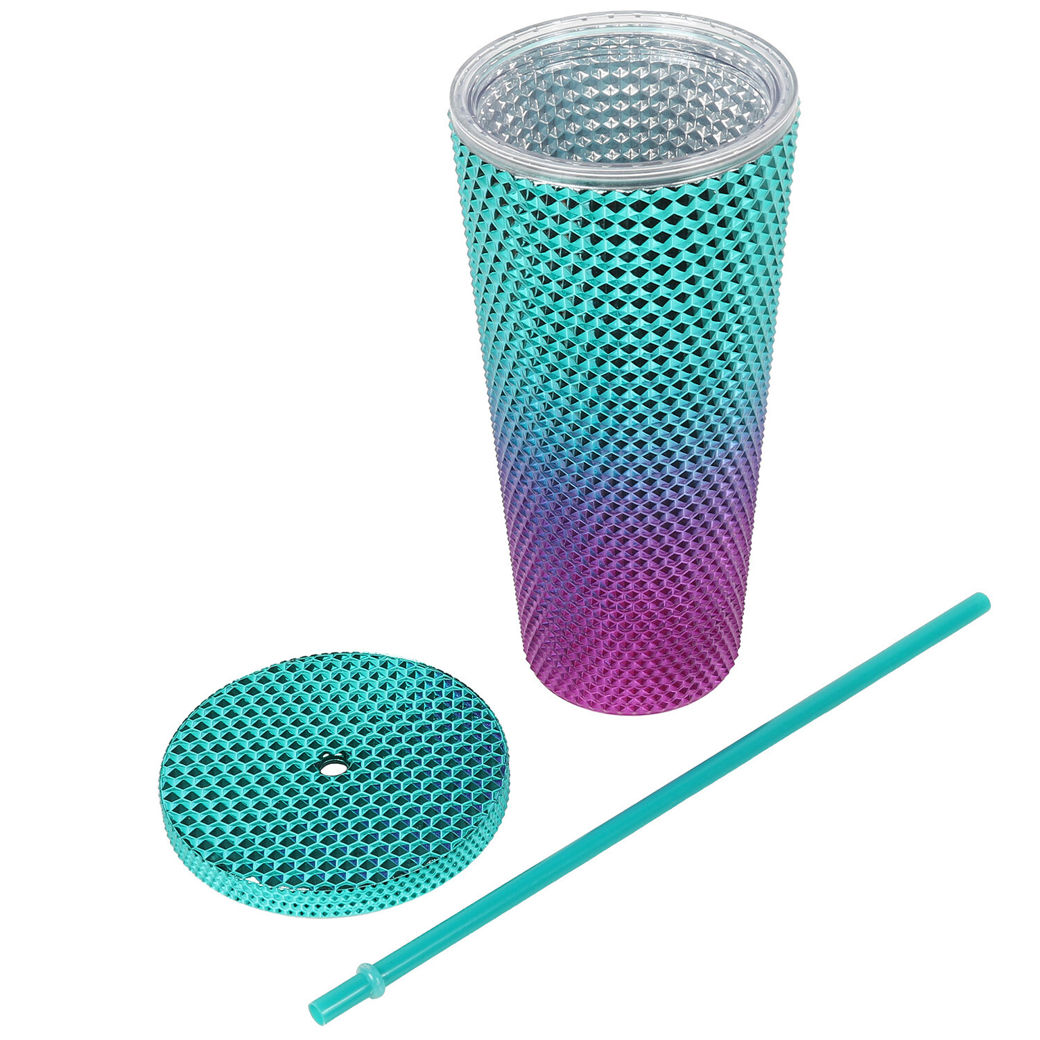700ml Tumbler - Green/Purple Ombre Image 2