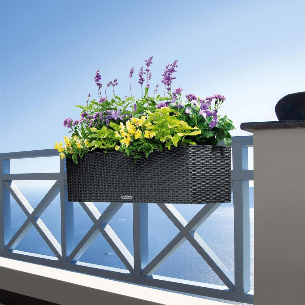 Lechuza Balconera Granite Self Watering Window Box Planter 80cm 2 Pack Image 2