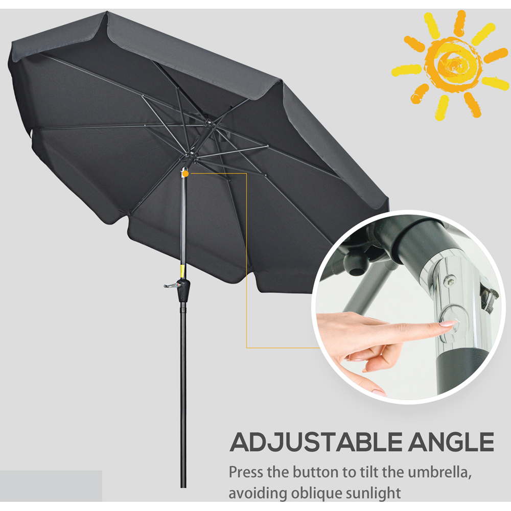 Outsunny Black Crank and Tilt Cantilever Parasol 2.7m Image 4