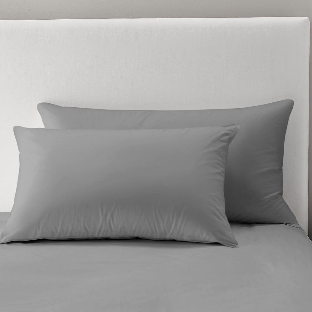 Velosso Microfibre Grey Pillowcase 2 Pack Image 2