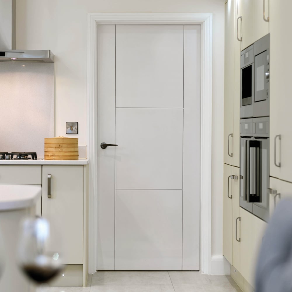 JB Kind Mistral Contemporary White Internal Door 2040 x 526mm Image 2