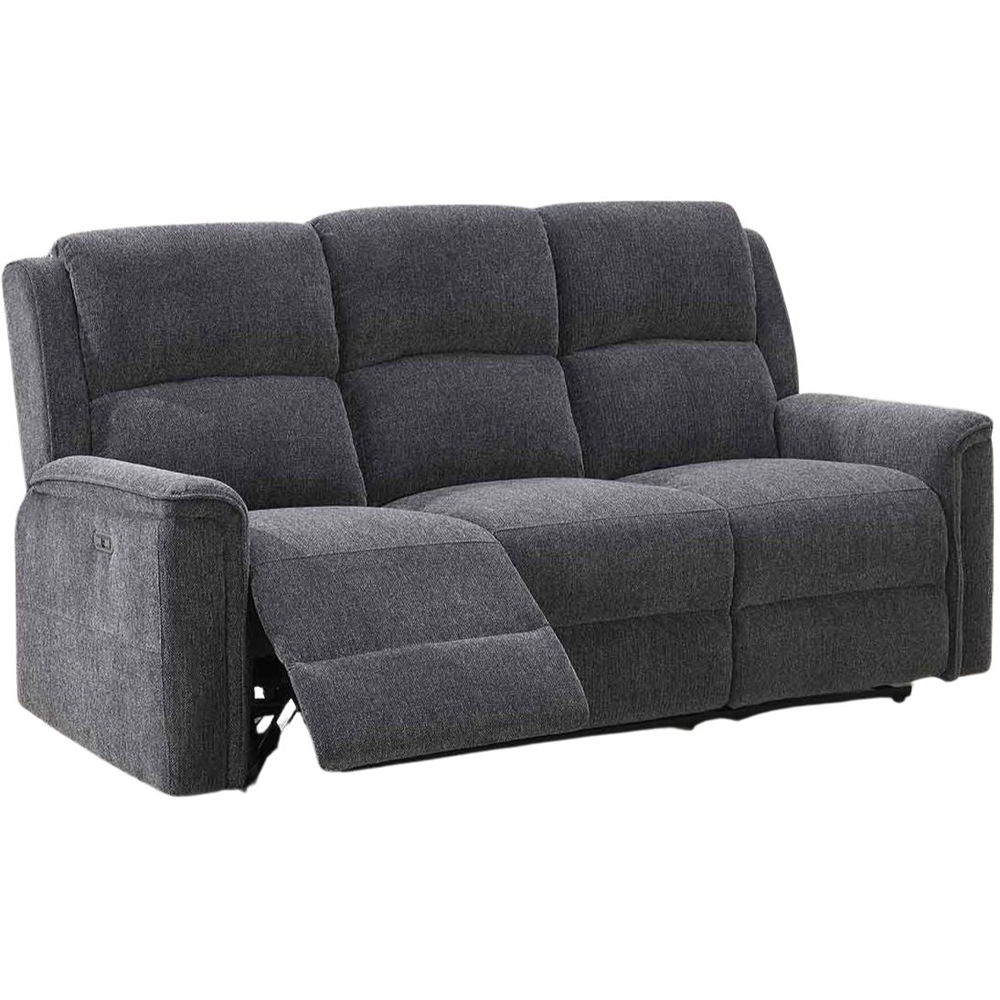 Eastside 3 Seater Dark Grey Power Recliner Sofa Image 2