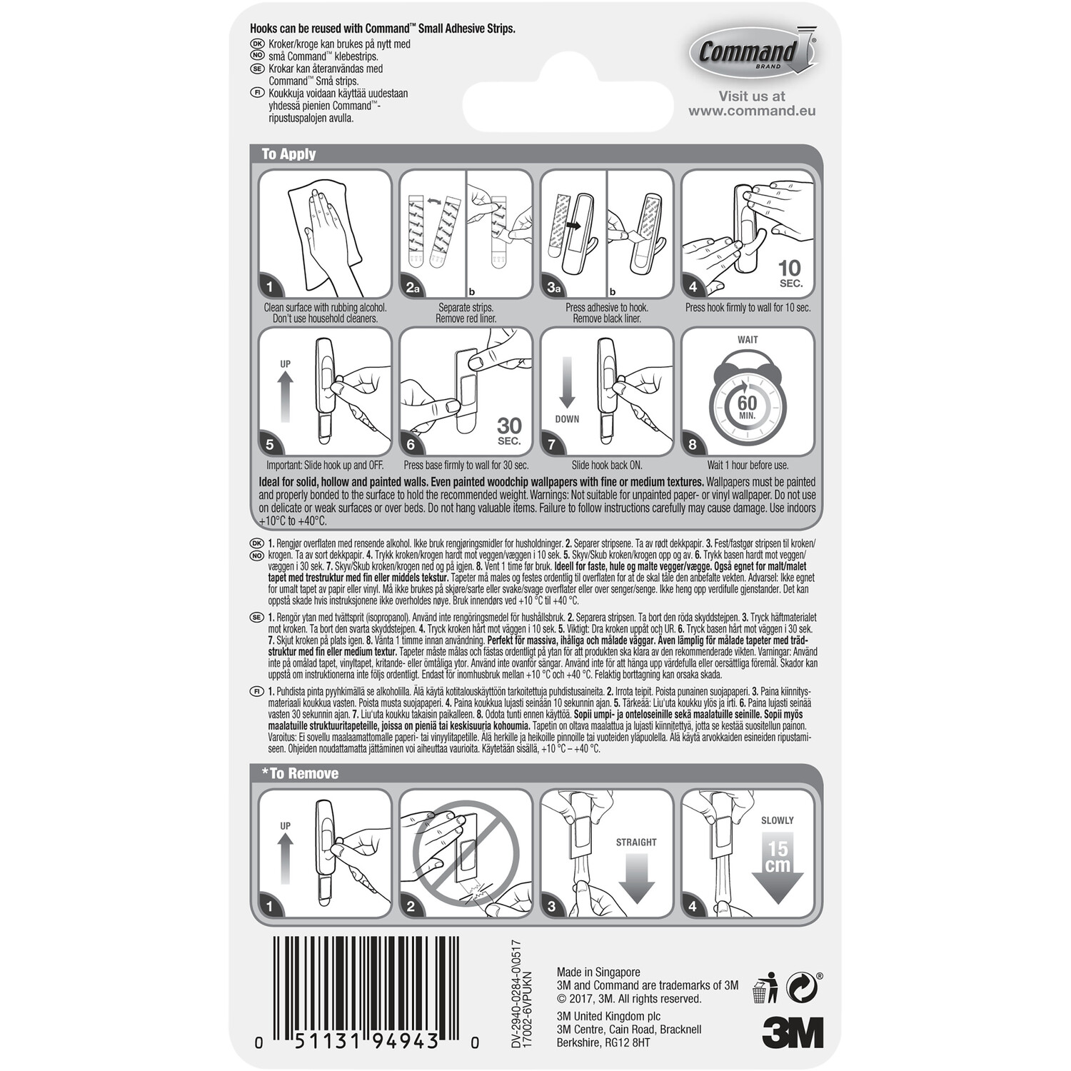 Pack of 6 Command Utility Hanging Hooks Image 10